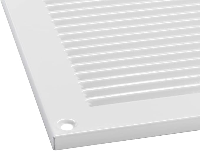 14x4 inch (Duct Opening) Vent Cover - White Ventilation Covers for Wall and Ceiling - Metal Return Grille - HVAC AC Air Vents Register for Indoor and Outdoor Use with Mesh - Image 4