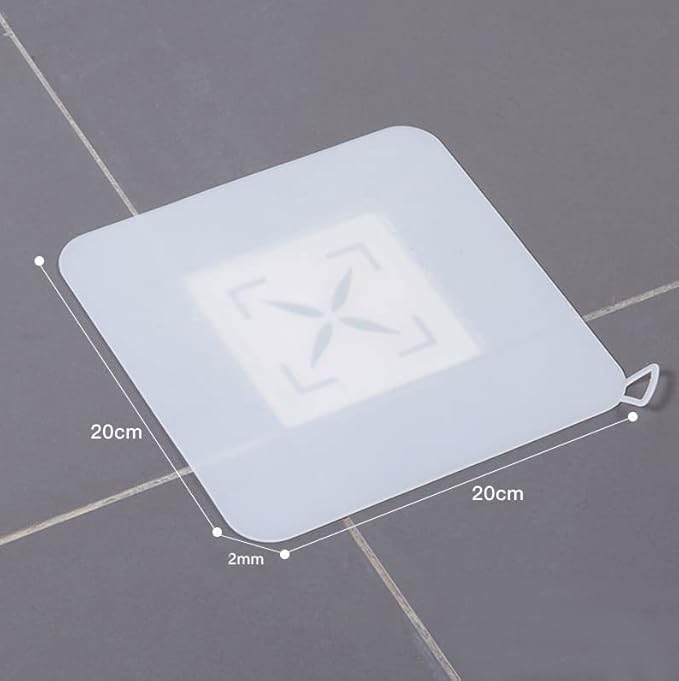 Silicone Tub Stopper Floor Drain Cover, 2 Pieces Sewer Anti-Odor Mat Deodorizing Drain Plugs for Kitchen, Bathroom and Laundry(8 x 8inch) - Image 6