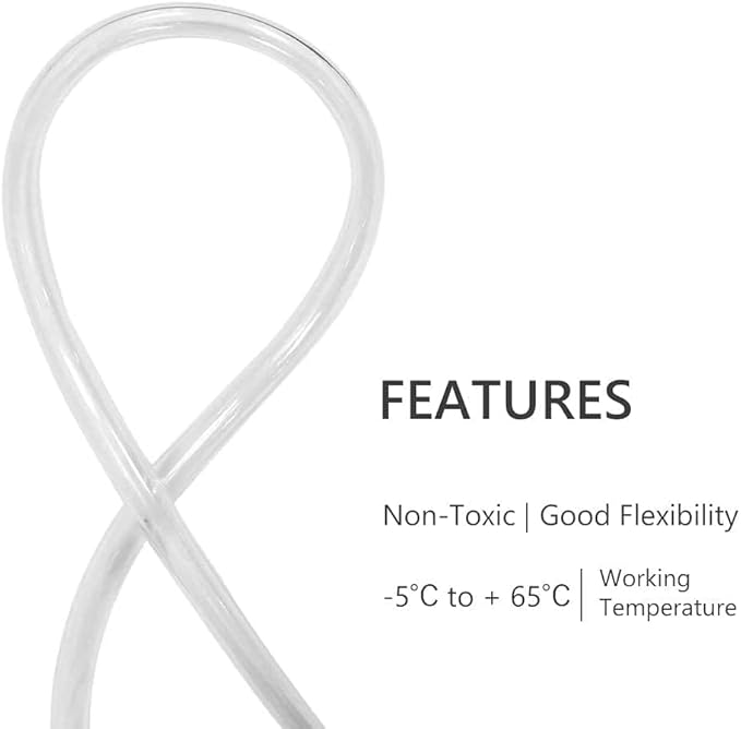 Eastrans Clear Vinyl Tubing Flexible PVC Tubing, Hybrid PVC Hose, Lightweight Plastic Tube, by 1/2 Inch ID, 100-Feet Length, UV Chemical Resistant - Image 3