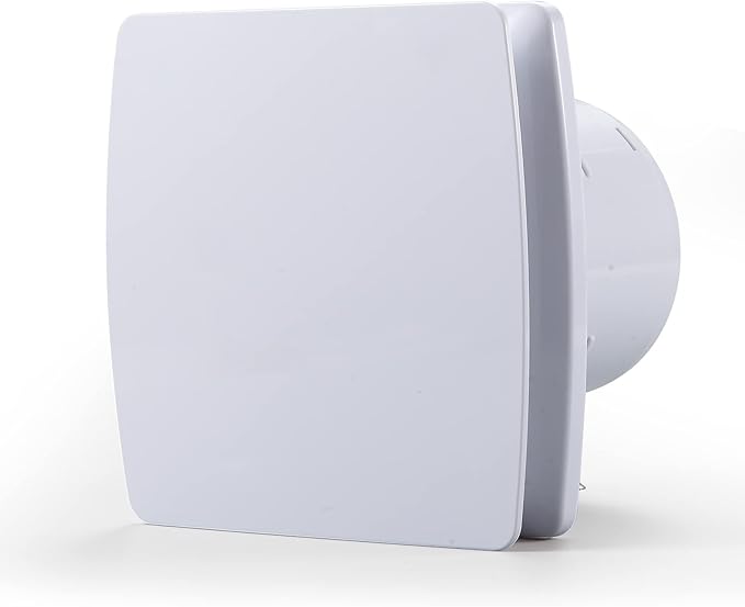 Zeyzer Exhaust Fan 110 CFM 1.0 Sones 5.9" Duct White Square Quiet Powerful Ceiling or Wall-Mount Ventilation Fan for Bathroom/Corridor/Office/Laundry Room/Shop by Zeyzer