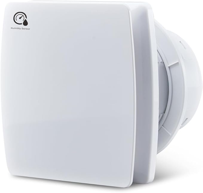 5.9 Inch Bathroom Exhaust Fan with Humidity Sensor and Timer 110 CFM Powerful Ceiling or Wall Mount Vent Fan for Bathroom Basement Loft Garage by Hehou