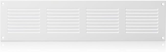 14x2 inch (Duct Opening) Vent Cover - White Ventilation Covers for Wall and Ceiling - Metal Return Grille - HVAC AC Air Vents Register for Indoor and Outdoor Use with Mesh - Image 4