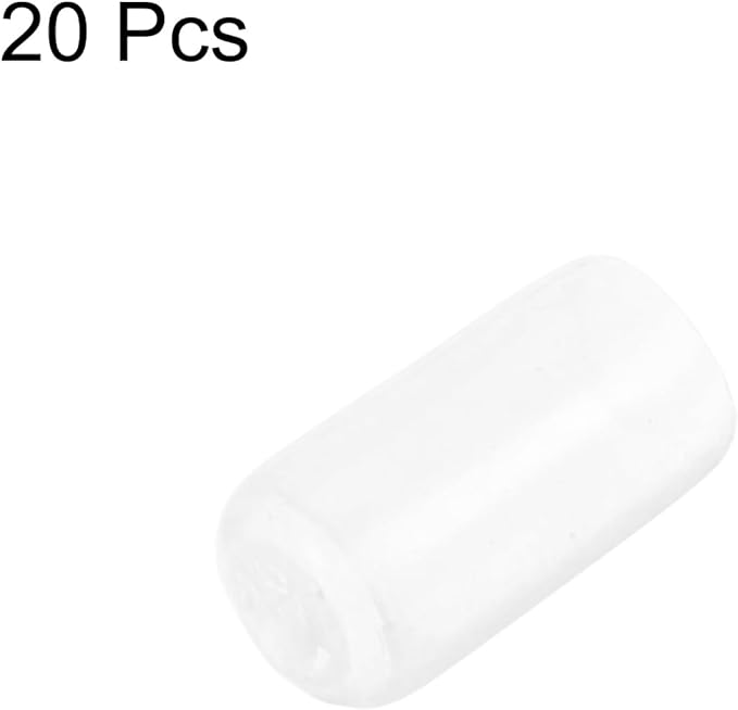 uxcell 20pcs Rubber End Caps Protective Caps 8.5mm ID Vinyl PVC Round Tube Bolt Cap Cover Screw Thread Protectors, Clear - Image 2
