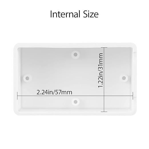 LeMotech Project Box 5 Pieces ABS Plastic Electrical Project Case Small Junction Box for Electronics White 2.40 x 1.41 x 0.98 inch (61 x 36 x 25 mm) - Image 5