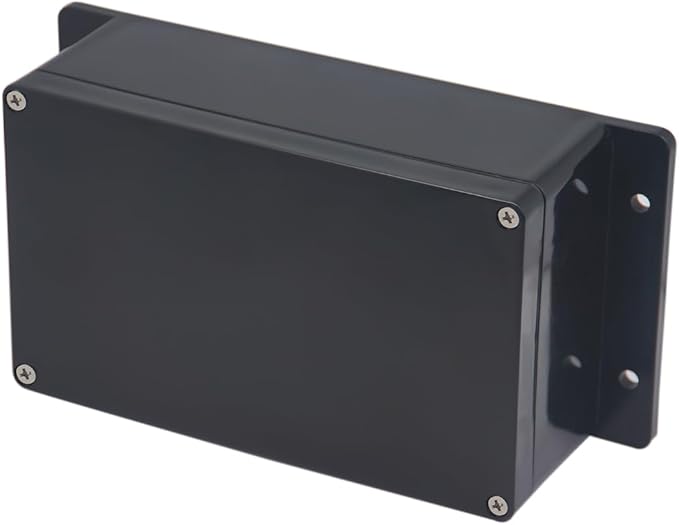 Project Box ABS Plastic Black Electrical Boxes IP65 Waterproof DIY Electronic Junction Box Power Enclosure with Fixed Ear 7.9x4.7x3inch (200x120x75 mm) by Otdorpatio
