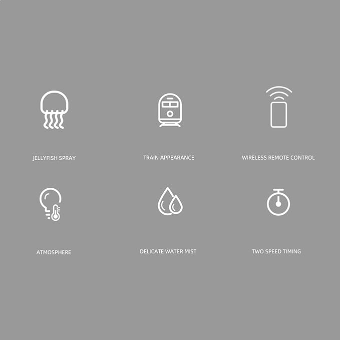 Humidifiers for Bedroom, 300ml Essential Oil Diffuser with Dual Nozzles Train Shaped Air Humidifier for Bedroom, Office and Desktop - Image 9