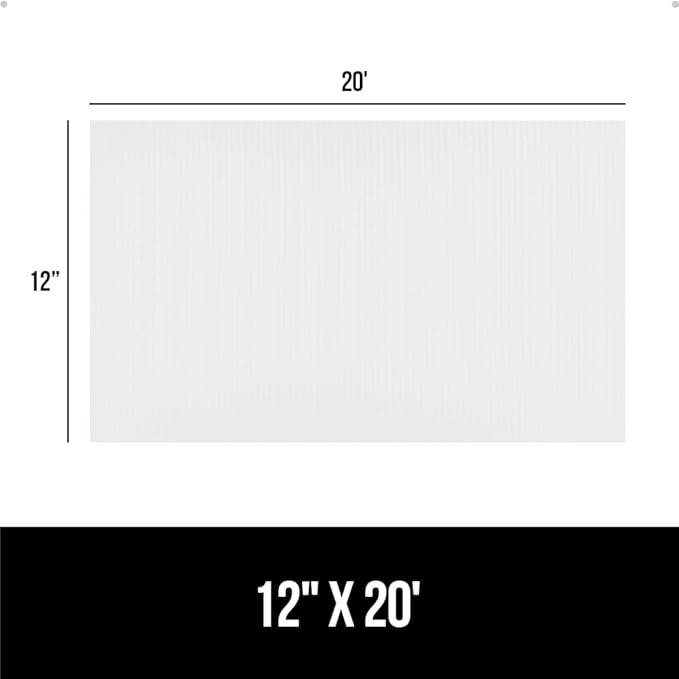 GORILLA GRIP DuraGuard Shelf Liner, Non-Adhesive Cabinet Liners for Kitchen Drawers, Shelves, Refrigerator, Pantry Storage, Bathroom Closet, Durable Waterproof BPA Free Ribbed Plastic, 12x20 White - Image 8