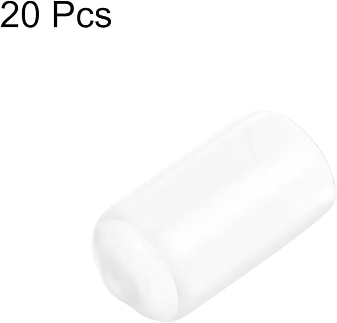 uxcell 20pcs Rubber End Caps Protective Caps 11mm ID Vinyl PVC Round Tube Bolt Cap Cover Screw Thread Protectors, Clear - Image 2