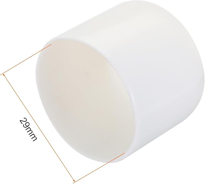 uxcell 20pcs Rubber End Caps 29mm ID Vinyl Round Tube Bolt Cap Cover Screw Thread Protectors White - Image 3