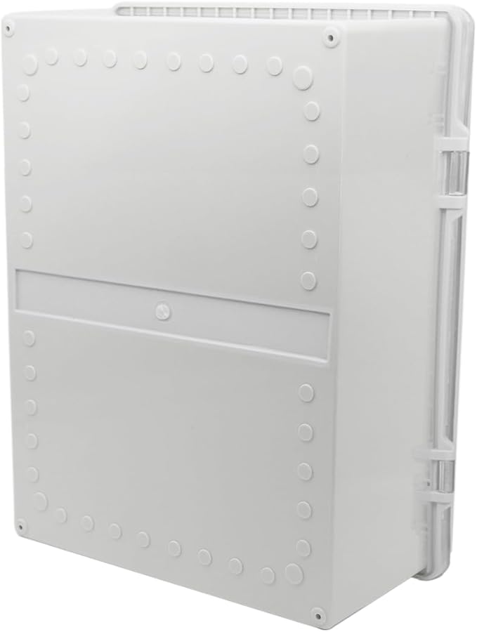 Zulkit Junction Box ABS Plastic Waterproof IP65 Electrical Boxes Hinged Shell Clear Cover Outdoor Universal Project Enclosure with Mounting Plate and Wall Brackets 15.4x11.4X 6.3inch (390x290x160 mm) - Image 7