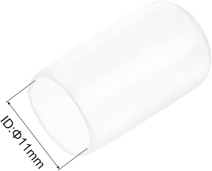 uxcell 20pcs Rubber End Caps Protective Caps 11mm ID Vinyl PVC Round Tube Bolt Cap Cover Screw Thread Protectors, Clear - Image 3