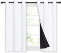 NICETOWN White 100% Blackout Curtains 45 inches Long, 2 Thick Layers Completely Blackout Window Treatment Thermal Insulated Lined Drapes for Small Window (1 Pair, 42 inches Width Each Panel) by NICETOWN