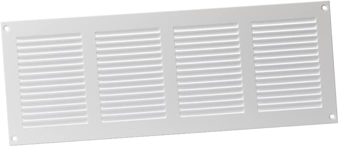 14x4 inch (Duct Opening) Vent Cover - White Ventilation Covers for Wall and Ceiling - Metal Return Grille - HVAC AC Air Vents Register for Indoor and Outdoor Use with Mesh - Image 5