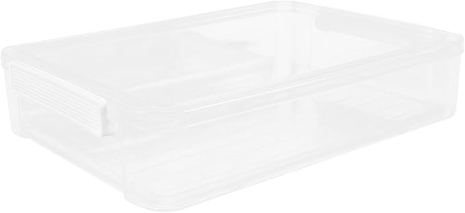 TEHAUX A4 Document Storage Box with Lid, Flat Certificate Organizer File Holder for Office Desk, Desktop File Organizer for Paper, Photos, and Cards by TEHAUX
