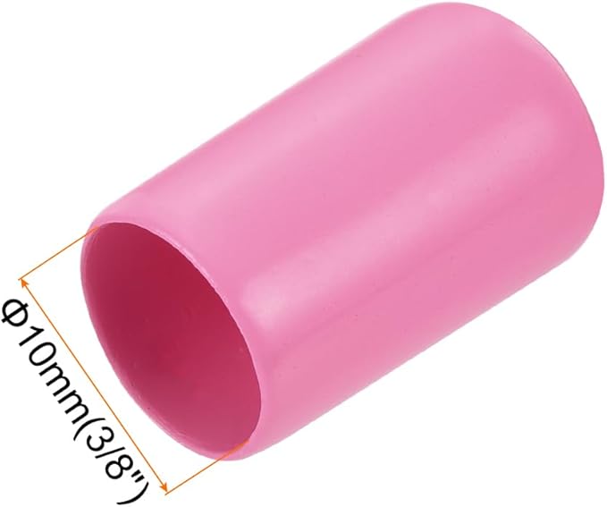 uxcell 20pcs Rubber End Caps 11mm ID Vinyl PVC Round Tube Bolt Cap Cover Screw Thread Protectors Pink - Image 3