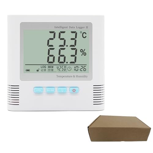 Digital Temperature Humidity Data Logger Portable Temp Hygrometer Recorder with Temperature Range -40-+85℃ Temperature Accuracy ±0.2℃ Humidity Accuracy ±2% RH Sound & Light Alarm Function - Image 3