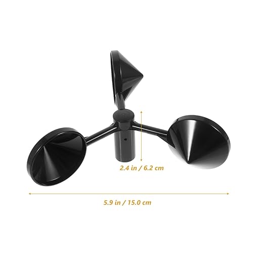 Happyyami Anemometer Wind Speed Sensor - 3-Cup Abs Wind Gauge for Accurate Wind Measurement, Easy Installation for Weather Monitoring, Environmental Surveys, Wind Energy Applications - Image 2
