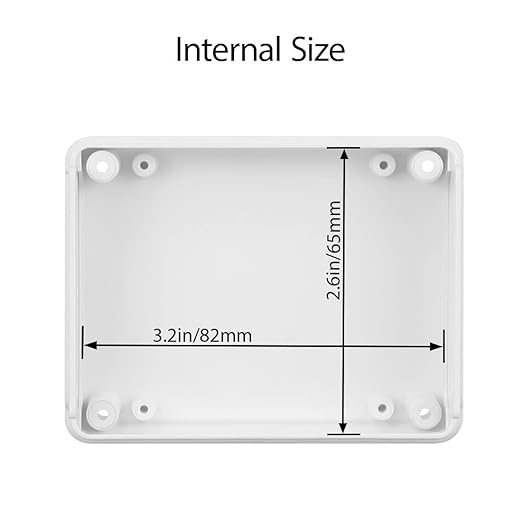 LeMotech Project Box 10 Pieces ABS Plastic Electrical Project Case Small Junction Box for Electronics White 3.54 x 2.75 x 1.10 inch (90 x 70 x 28 mm) - Image 5