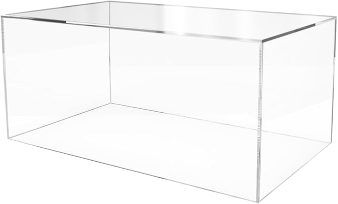 20" x 12" x 9" Acrylic Display Riser Box with One Open Side No Lid Versatile Clear Rectangular Dust Cover Retail Merchandise Storage Bin or Product Platform by Marketing Holders by MarketingHolders