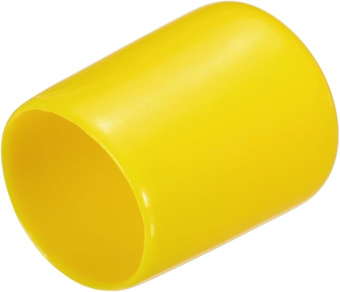 uxcell 20pcs Rubber End Caps 19mm(3/4") ID Vinyl PVC Round Tube Bolt Cap Cover Screw Thread Protectors Yellow by uxcell