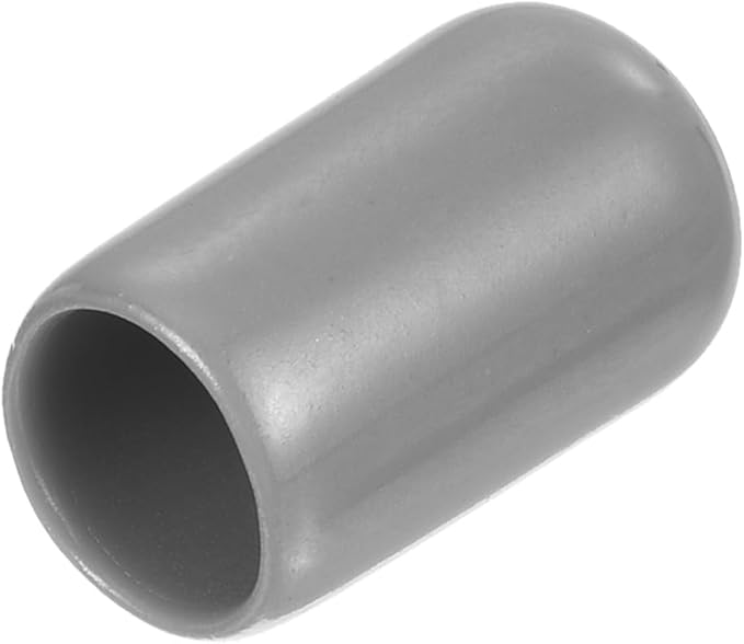 uxcell 20pcs Rubber End Caps Protective Caps 8.5mm ID Vinyl PVC Round Tube Bolt Cap Cover Screw Thread Protectors, Light Grey by uxcell