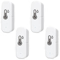 ZigBee Indoor Temperature and Humidity Sensor,Compatible with Alexa and Google Home,for Baby Rooms,Greenhouses Accessories,Garages,Office 4Pack(No Include Battery) by Unknown