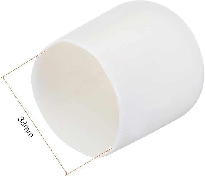 uxcell 20pcs Rubber End Caps 38mm ID Vinyl Round Tube Bolt Cap Cover Screw Thread Protectors White - Image 3