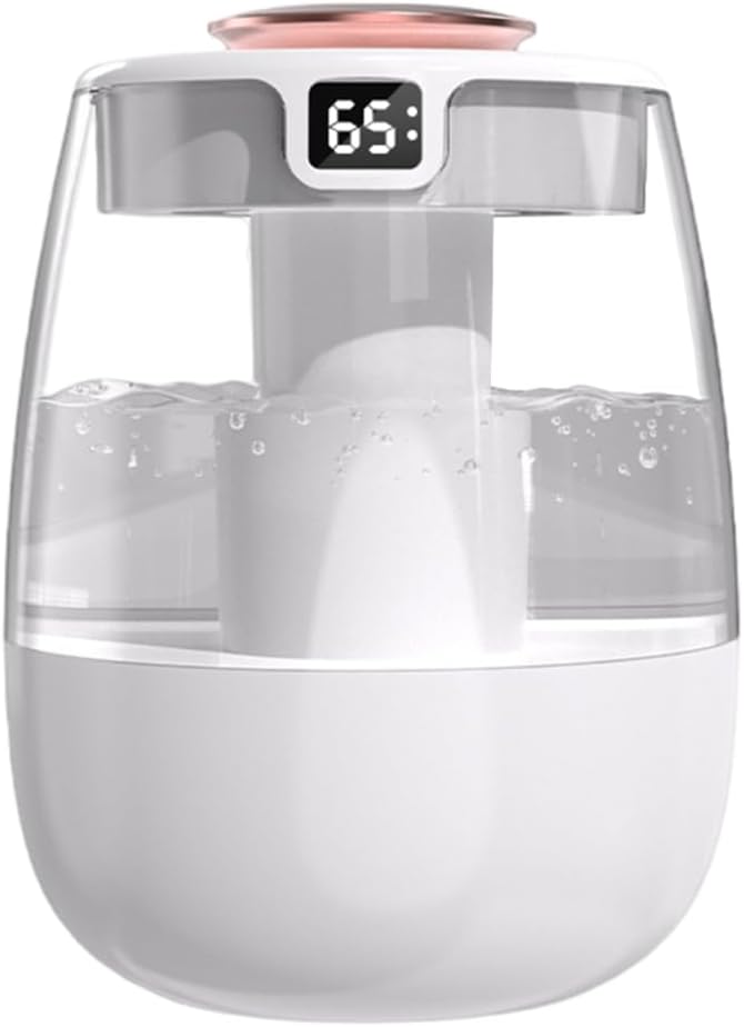 DONGKER Double Spray Humidifier,1L Silent USB Digital Display Humidifier with 2 Mist Modes & Night Light for Car Office Home Room by DONGKER