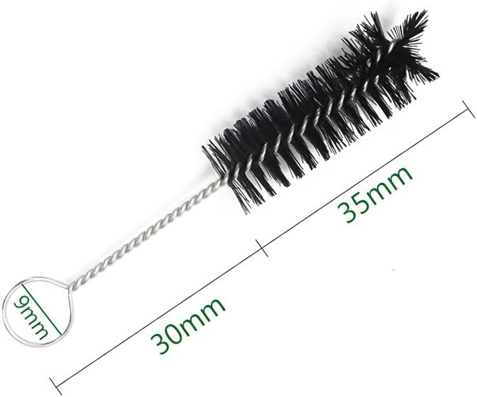 6 Piece 65mm Mini Short Soft Nylon Brush Cleaner for Glass Tube Cleaning Tools Lab Brushes - Image 2