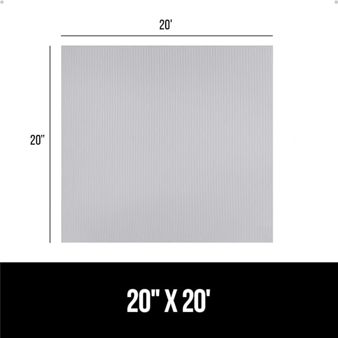 GORILLA GRIP DuraGuard Shelf Liner, 20x20 Non-Adhesive Cabinet Liners for Kitchen Drawers, Shelves, Refrigerator, Pantry Storage, Bathroom Closet, Durable Waterproof BPA Free Ribbed Plastic, Lt Gray - Image 8