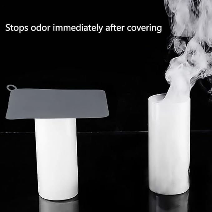 Silicone Tub Stopper Floor Drain Cover,2 Pieces Sewer Anti-Odor Mat Deodorizing Drain Plugs for Kitchen,Bathroom and Laundry(5x5 inch) Grey - Image 2