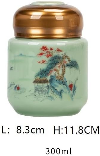 Storage Tank Ceramic Liquid Sealed Jar With Silicone Lid Leak-proof Chinese Medicine Ointment Square Jar Honey Storage Jar Ointment Tea Jar Tea Storage Caddy(B) - Image 2