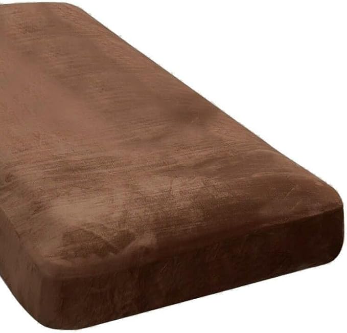 H.VERSAILTEX Velvet Stretch Individual Chaise Cover Sectional Couch Covers for L Shaped Sofa Both Left/Right Furniture Protector Seat Cushion Sofa Cover (1 Piece Chaise Cover, Caramel) by HVERSAILTEX