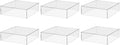 6 Pack Clear Acrylic Display Box Counter Retail Merchandise Storage Bin No Lid with Open Bottom 6.75" x 6.75 x 2 Inch Flippable Cubby for Tradeshows and Expos by Marketing Holders by MarketingHolders