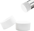 2 Pcs 2-15/16" (75 mm) Round Chair Leg Tips Caps, Silicone Rubber Furniture Leg Floor Protectors, Reduce Noise Folding Metal Chair Leg Cap Replacement for Bar Stool Leg Patio Indoor, White by BOPOREAE