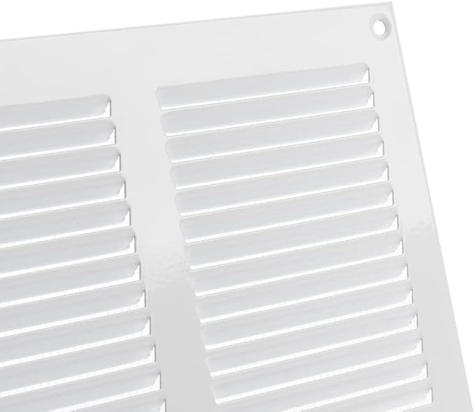 14x4 inch (Duct Opening) Vent Cover - White Ventilation Covers for Wall and Ceiling - Metal Return Grille - HVAC AC Air Vents Register for Indoor and Outdoor Use with Mesh - Image 6