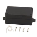 Zulkit Junction Box ABS Plastic Dustproof Waterproof IP65 Universal Electrical Boxes Project Enclosure with Fixed Ear Black 3.94 x 2.68 x 1.57 Inch (100 x 68 x 40 mm) (Pack of 1) by Zulkit