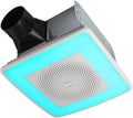 Broan-NuTone ChromaComfort Bathroom Exhaust Fan with Bluetooth Speaker, Powerful 110CFM/1.5 Sones, 24-color LED Light, SPK110RGBL, Wall Switch by Broan-NuTone