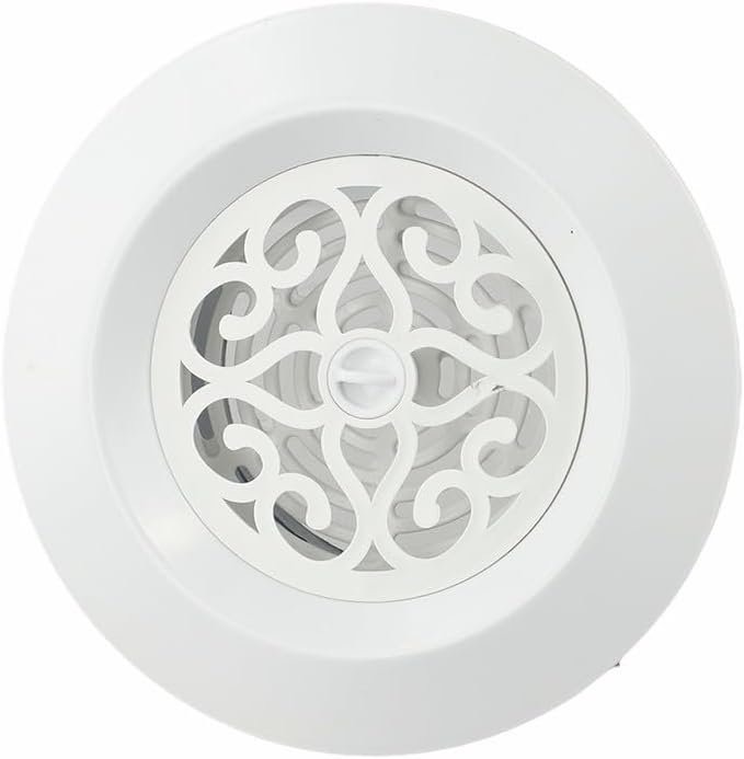 Round Air Vent Grille with Adjustable Louvers, ABS Ventilation Cover for Ceiling or Wall Ducts, Fly Screen Air Outlet Grille for Kitchen & Bathroom (100mm)(100mm) - Image 2