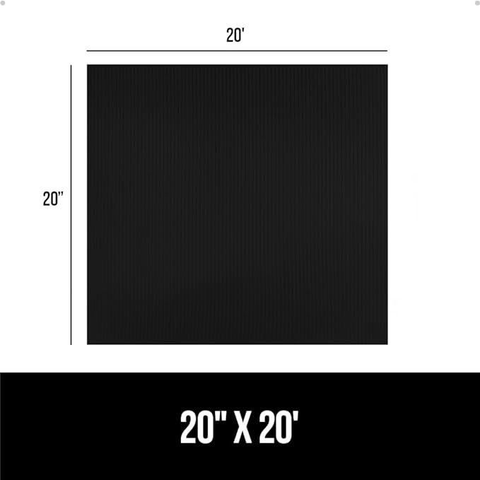 GORILLA GRIP DuraGuard Shelf Liner, 20x20 Non-Adhesive Cabinet Liners for Kitchen Drawers, Shelves, Refrigerator, Pantry Storage, Bathroom Closet, Durable Waterproof BPA Free Ribbed Plastic, Jet Black - Image 8