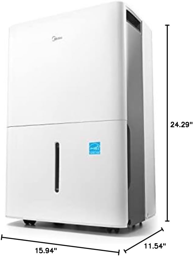Midea 3,000 Sq. Ft. Dehumidifier for Basement, With Reusable Air Filter 35 Pint - Ideal For Basements, Large & Medium Sized Rooms, And Bathrooms (White) - Image 8