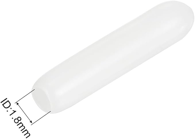 uxcell 20pcs Rubber End Caps 1.8mm ID Vinyl Round Tube Bolt Cap Cover Thread Protectors White - Image 3