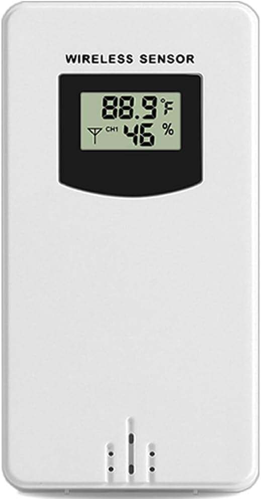 Digital Indoor Outdoor Wireless Remote Sensor, Temperature and Humidity Meters, Sutible for Weather Station with Rain Gauge (3378R) - Image 8