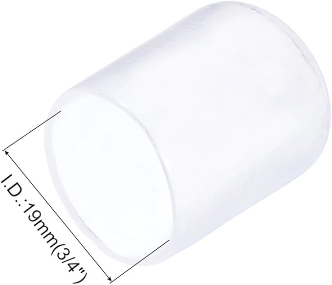 uxcell 20pcs Rubber End Caps 19mm(3/4") ID Vinyl PVC Round Tube Bolt Cap Cover Screw Thread Protectors Clear - Image 3