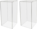 Marketing Holders 2 Pack Riser Display Box Clear Acrylic 12" x 12” x 19” No Lids Hollow Pedestal 5 Sided Display Trinkets Tower Dust Cover Bin Collectibles Elevated Multi Use Showcase No Assembly by MarketingHolders