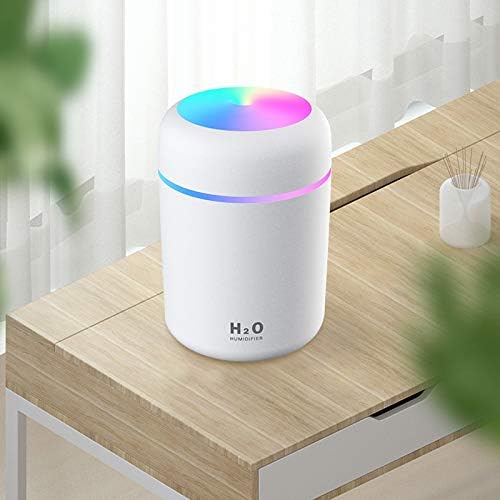 Colorful Cool Mini Humidifier,Essential Oil Diffuser Aroma Essential Oil USB Cool Mist Humidifier,2 Adjustable Mist Modes, Super Quiet,for Car,Office,Bedroom(White) - Image 3