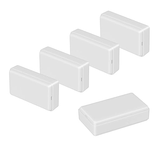 LeMotech Project Box 5 Pieces ABS Plastic Electrical Project Case Small Junction Box for Electronics White 1.97 x 1.10 x 0.59 inch (50 x 28 x 15 mm) by LeMotech