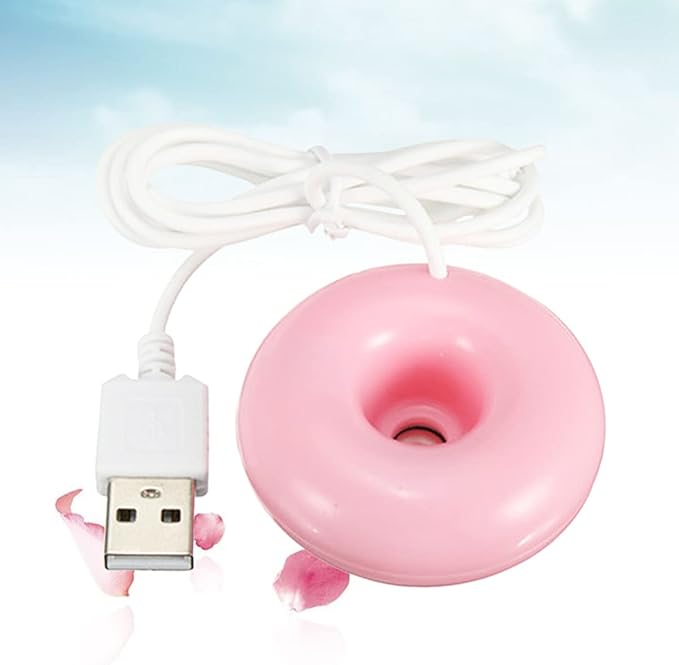 3pcs Mini Portable Donuts Humidifier Float for Home Travel Cute Desktop Auto Shut-off for Bedroom Office Yoga Pink - Image 9