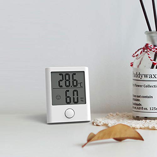 BALDR Digital Mini Hygrometer & Indoor Thermometer - Monitor Room Temperature & Humidity with a Hydrometer, Humidity Sensor, & Indoor Thermometer for Home, Office, Greenhouse, & More (White, 2 Packs) - Image 5