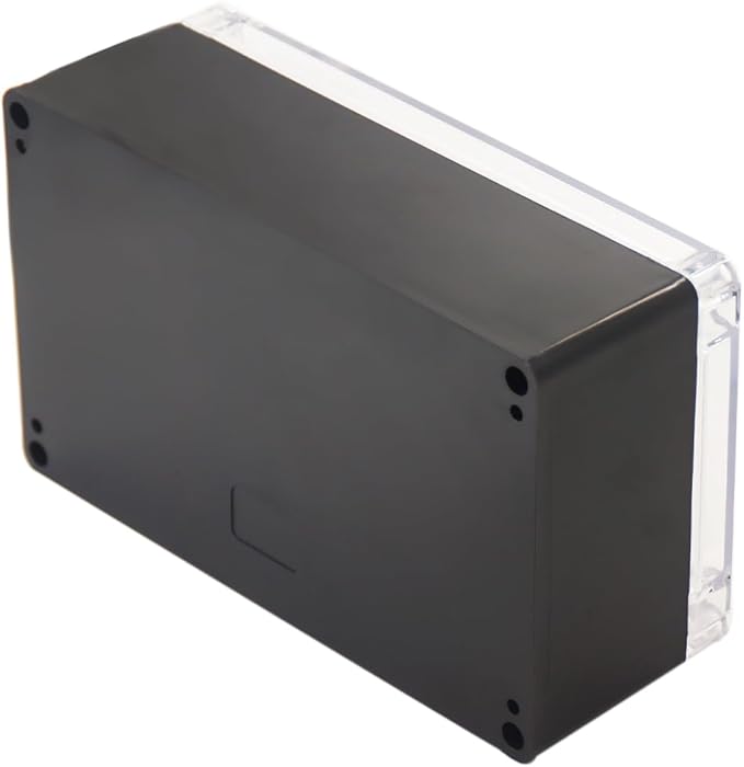 Project Box IP65 Waterproof Junction Box ABS Plastic Black Electrical Boxes DIY Electronic Project Case Power Enclosure Clear Cover 7.87"x4.72"x2.95"(2Pcs) - Image 7